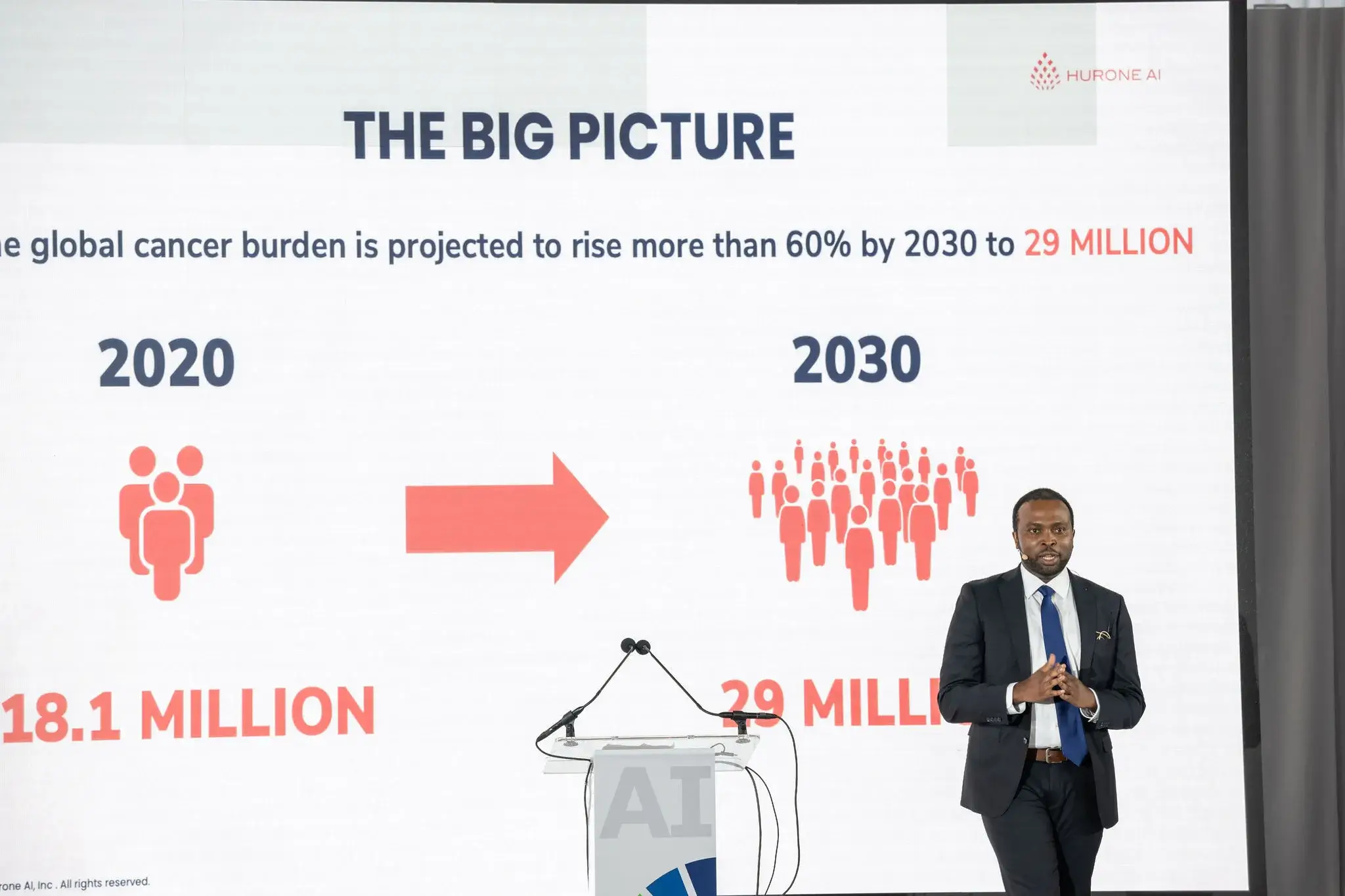 Hurone AI Founder, Kingsley I. Ndoh presenting at the UN summit on generative AI